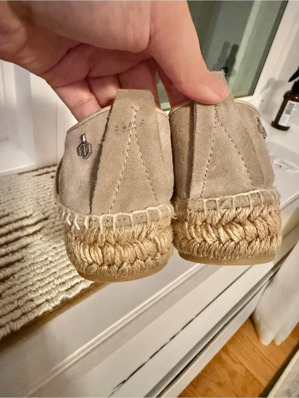 rag & bone Nina‎ Suede Espadrilles Womens Size 36 Beige Slip On Flats Shoes